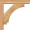 Ekena Millwork Imperial Block Smooth Bracket w/ Offset Brace, Western Red Cedar, 3 1/2"W x 14"D x 14"H BKT0402X14X14IMP05SWR - alternate 4